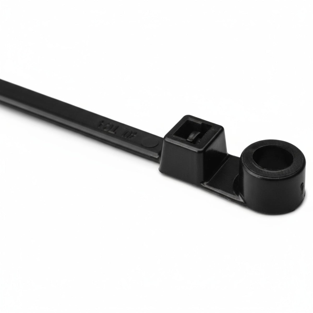 HellermannTyton T50ML0C2 Screw-Mount Cable Tie, 15.4" Long, #10 Screw, 4.0" Max Bundle Dia, 50lb, PA66, Black, 100/pkg