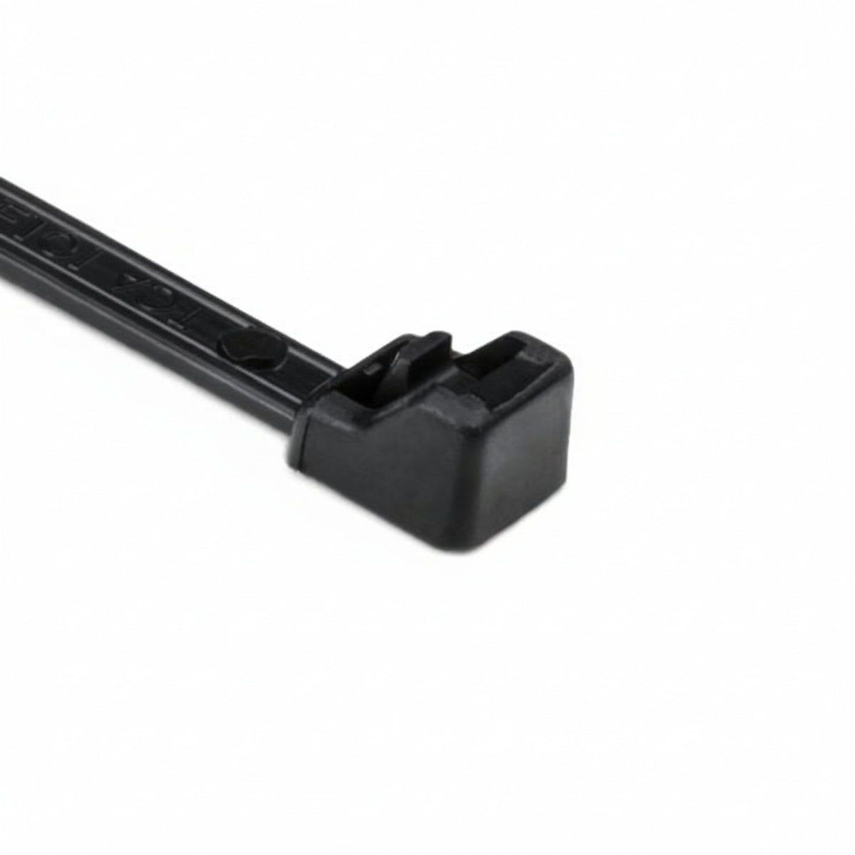 HellermannTyton RT40R0C2 Releasable Cable Tie, Release Tab, 8.5" Long, 40 lb Tensile Strength, PA66, Black, 100/pkg