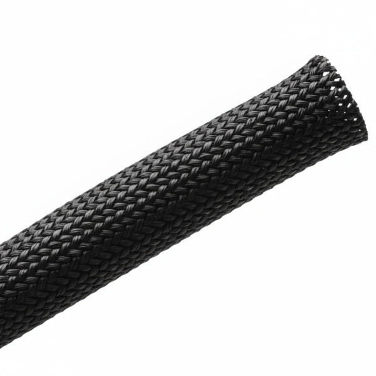 HellermannTyton 170-03051 Braided Sleeving, Resin Coated Fiberglass, .5" Dia, GF, Black, 200 ft/bulk reel