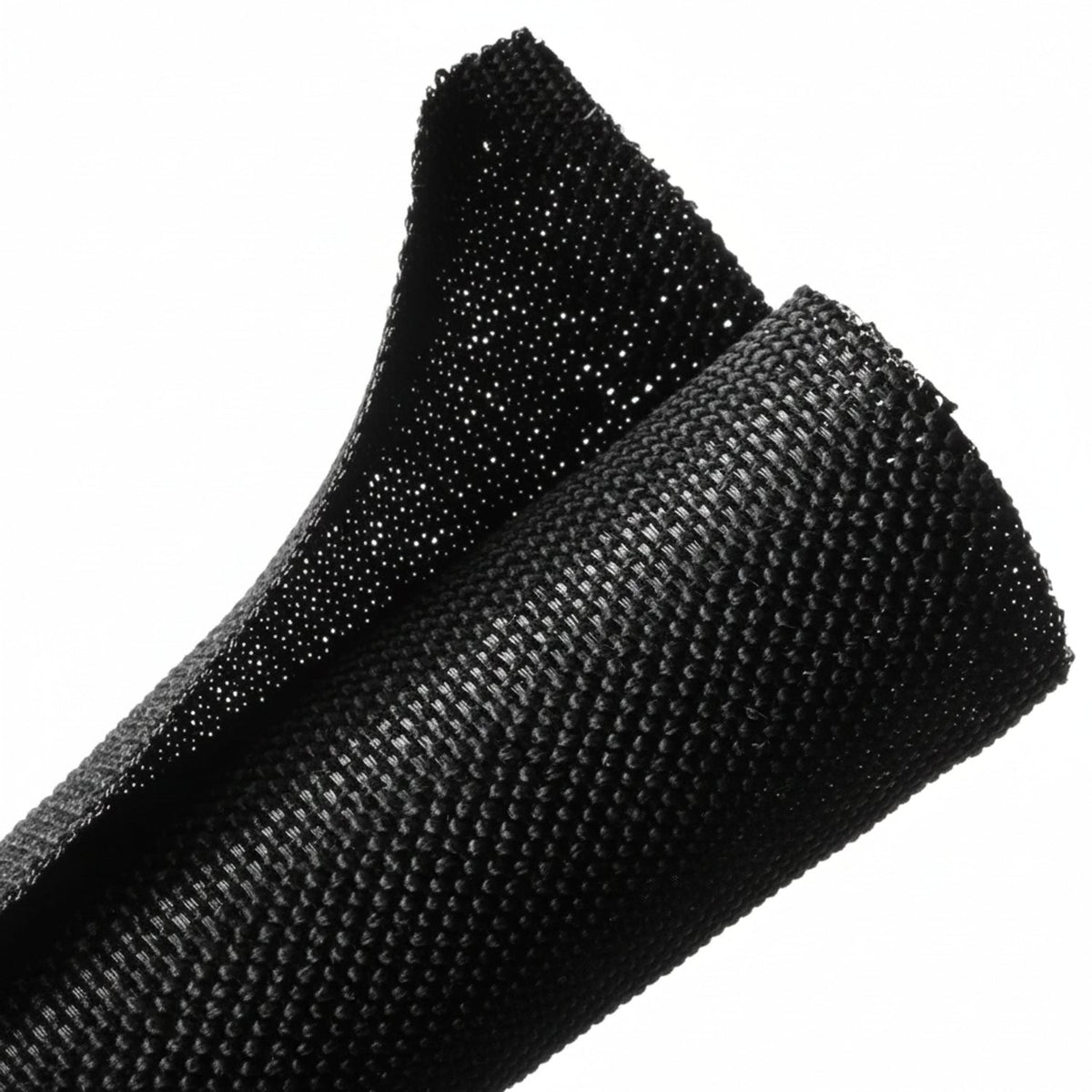 HellermannTyton 170-03186 Braided Sleeving, Split Wrap, 1.5" Dia, PET, Black, 50 ft/bulk reel