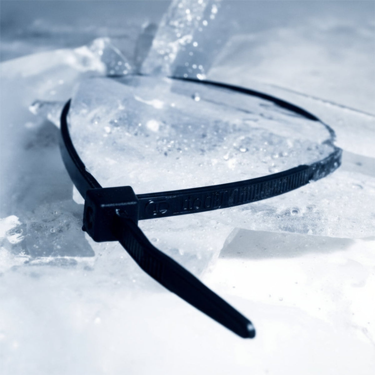 7.6" 50lb UV Black Cold Weather Frosty Cable Ties 100/bag Part # FT75-50-0C