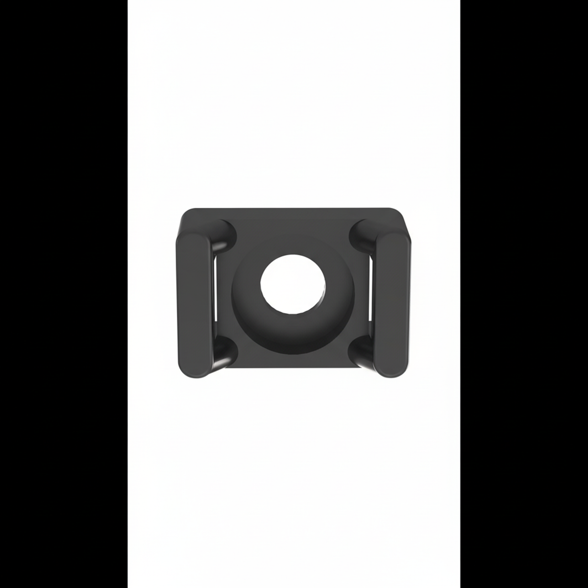 TM2S6-M0 Cable Tie Mount, Black, UV PA 6.6, 0.63x0.43", #6 Screw, 1000PK