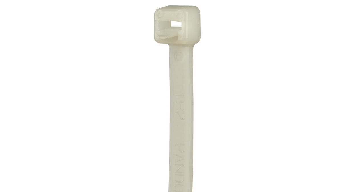 Panduit PRT3S-M Pan-Ty® Releasable Cable Tie, Natural, 11.5" Length, 50 lb Tensile Strength, 1000/Bag