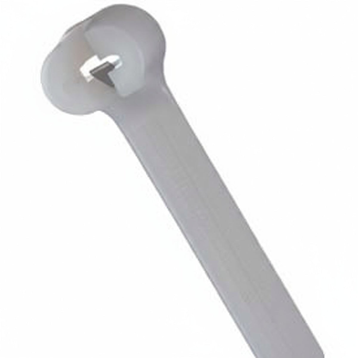 Thomas & Betts TY24MFR 5.5" 40lb Flame Retardant White Cable Ties with Stainless Steel Locking Device 1,000/Bag