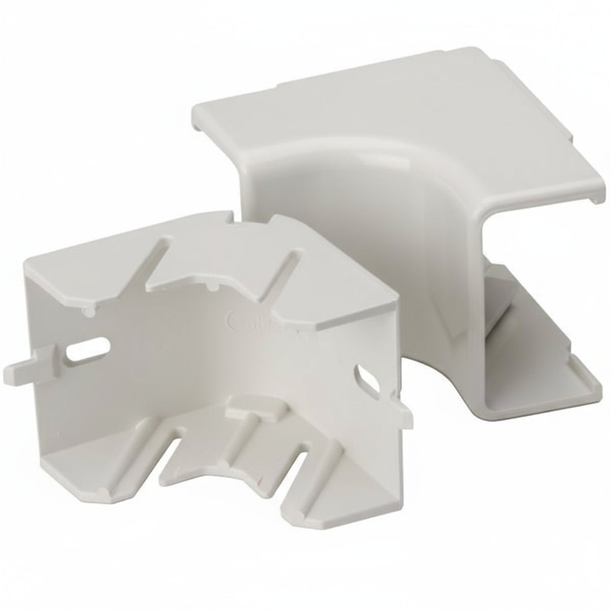 HellermannTyton TSRP3FW-33-1 Internal Corner Cover, 1-3/4", 1" Bend Radius, PVC, Office White, 1/bag