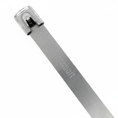 Panduit  14" 200lb  Pan-Steel 304 Stainless Steel Cable Ties 100/bag Part #MLT4S-CP