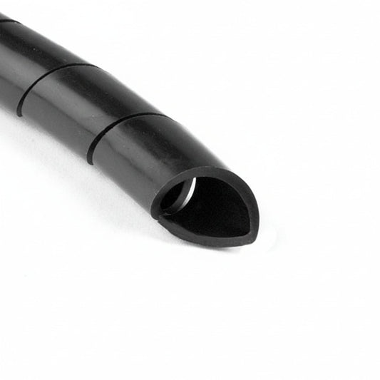 HellermannTyton 5N0C Spiralwrap Protective Sheathing, 1" Diameter, PA6, Black, 100 ft/roll