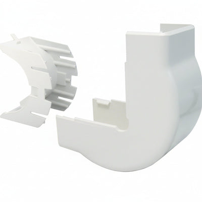 HellermannTyton TSR1FW-29-1 External Corner Cover, 3/4", 1" Bend Radius, PVC, Office White, 10/bag