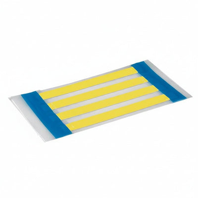 HellermannTyton 553-50077 Heat Shrink Labels, Single Side, 2-Slit, .125" (3.17mm), PO-X, Yellow, 3000/box