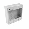 HellermannTyton TSRPW-JBD Dual Gang Junction Box, 1-1/2" Deep, PVC, White, 1/bag