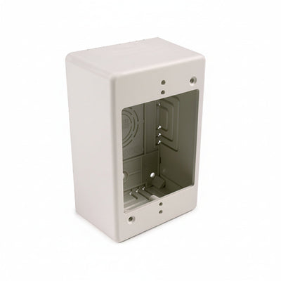 HellermannTyton TSRFW-JB2 Single Gang Junction Box, 2" Deep, PVC, Office White, 1/bag