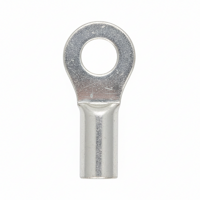 12-10 AWG Non-Insulated #10 Stud Ring Terminal - Butted Seam 100/Bag