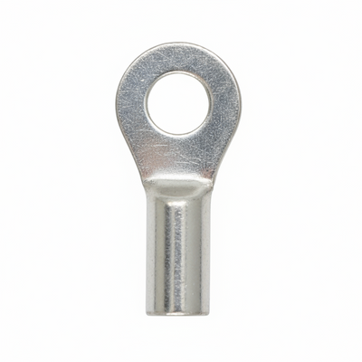 12-10 AWG Non-Insulated #8 Stud Ring Terminal - Butted Seam 100/Bag