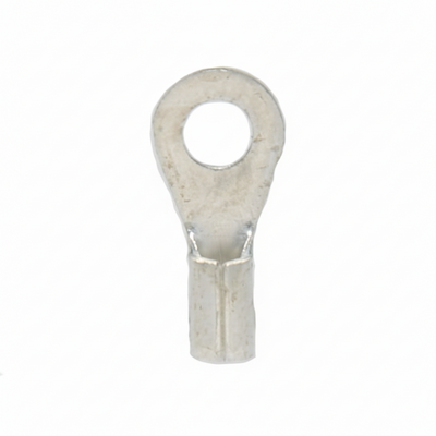 16-14 AWG Non-Insulated #8 Stud, Bare Butted Seam #8 Ring Terminals, 100/bag