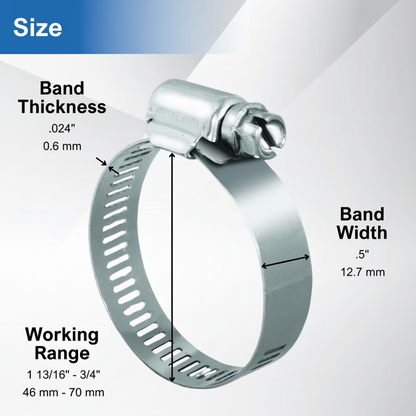 #36S All Stainless Steel Hose Clamp 10/box