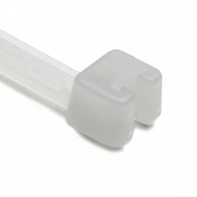 HellermannTyton 109-00128 Q Tie, 7.9" Long, 30lb Tensile Strength, PA66HS, Natural, 100/pkg