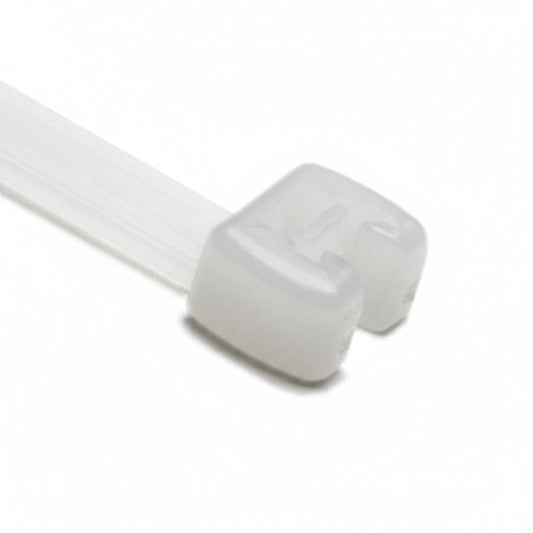 HellermannTyton 109-00134 Q Tie, 8.3" Long, 50lb Tensile Strength, PA66HS, Natural, 100/Bag