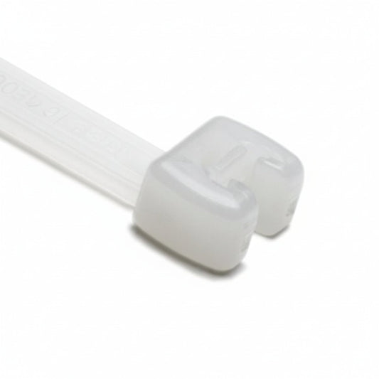 HellermannTyton 109-00138 Q Tie, 16.1" Long, 50lb Tensile Strength, PA66HS, Natural, 100/Bag