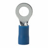 6 AWG Blue Vinyl Insulated Butted Seam #8-10 Ring Terminals, 100/bag
