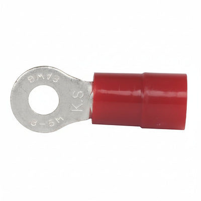 HILLSDALE #50610N Terminal, Ring; Insulated; 600V; No. 10; 8 to 8 AWG 100/Bag