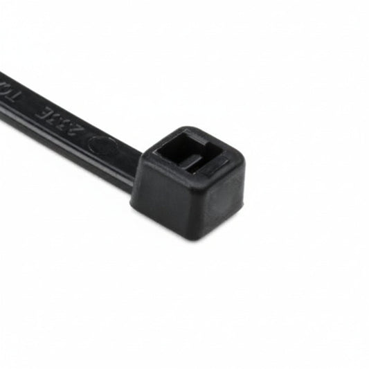 HellermannTyton T30R0UVM4 UV Resistant Cable Tie, 5.8" Long, UL Rated, 30lb Tensile Strength, PA66UV, UV Black, 1000/pkg