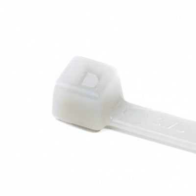 HellermannTyton T18R9M4 Standard Cable Tie, 4" Long, UL Rated, 18lb Tensile Strength, PA66, Natural, 1000/pkg