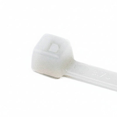 HellermannTyton T18L9M4 Standard Cable Tie, 8" Long, UL Rated, 18lb Tensile Strength, PA66, Natural, 1000/pkg