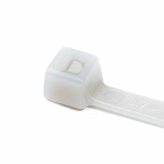 HellermannTyton T18L9C2 Standard Cable Tie, 8" Long, UL Rated, 18lb Tensile Strength, PA66, Natural, 100/pkg
