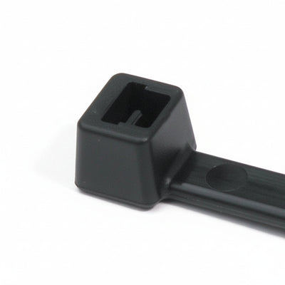 HellermannTyton T18I0C2 Standard Cable Tie, 5.5" Long, UL Rated, 18lb Tensile Strength, PA66, Black, 100/pkg