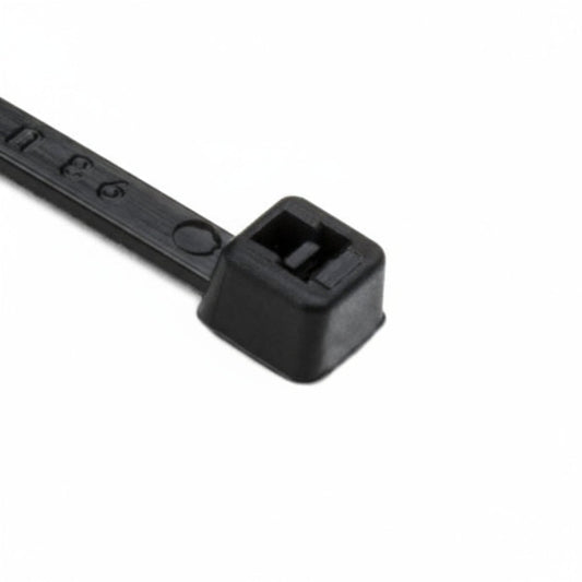 HellermannTyton T18S0M4 Standard Cable Tie, 3.3" Long, UL Rated, 18lb Tensile Strength, PA66, Black, 1000/pkg