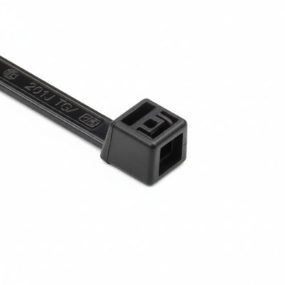 HellermannTyton T40L0C2 Standard Cable Tie, 14.6" Long, UL Rated, 40lb Tensile Strength, PA66, Black, 100/pkg