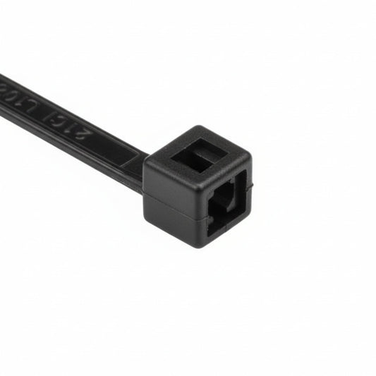 HellermannTyton T40I0M4 Standard Cable Tie, 11.6" Long, UL Rated, 40lb Tensile Strength, PA66, Black, 1000/pkg