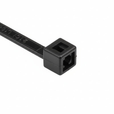 HellermannTyton T40I0M4 Standard Cable Tie, 11.6" Long, UL Rated, 40lb Tensile Strength, PA66, Black, 1000/pkg