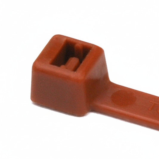HellermannTyton T50L1STNLM4 High-Temp Cable Tie, 15.35" Long, 50lb Tensile Strength, PA46, Brown, 1000/pkg