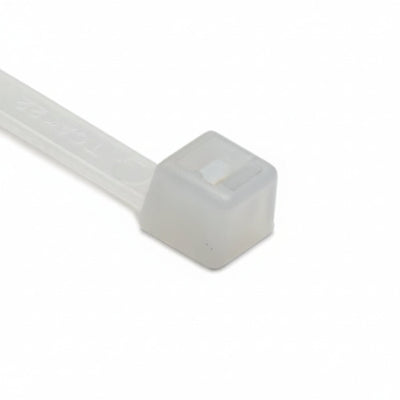 HellermannTyton T50S9C2 Standard Cable Tie, 6.3" Long, UL Rated, 50lb Tensile Strength, PA66, Natural, 100/pkg