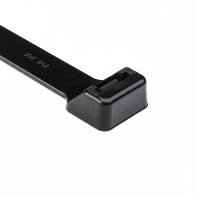 HellermannTyton T255M0HIRX2 Heavy Duty Cable Tie, 22" Long, UL Rated, 250lb Tensile Strength, PA66HIRHSUV, Black, 25/pkg