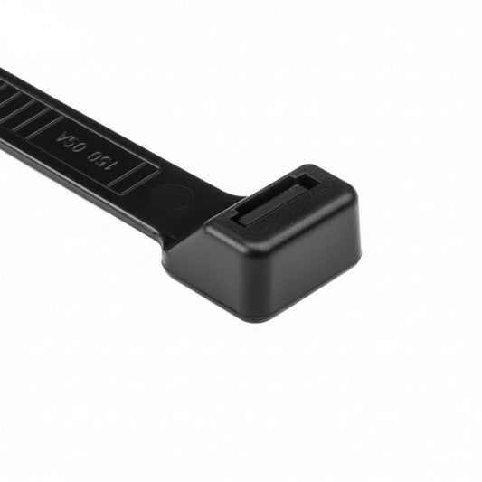 HellermannTyton T255S0HIRX2 Heavy Duty Cable Tie, 8.9" Long, UL Rated, 250lb Tensile Strength, PA66HIRHSUV, Black, 25/pkg