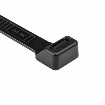 HellermannTyton T255S0HIRX2 Heavy Duty Cable Tie, 8.9" Long, UL Rated, 250lb Tensile Strength, PA66HIRHSUV, Black, 25/pkg