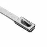 HellermannTyton MBT8S-S Stainless Steel Tie, 7.9" Long, 202lb Tensile Strength, SS304, Metal, 100/pkg