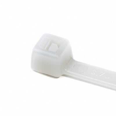HellermannTyton T18R9C2 Standard Cable Tie, 4" Long, UL Rated, 18lb Tensile Strength, PA66, Natural, 100/pkg
