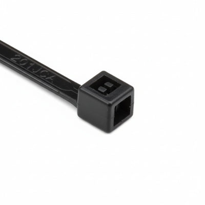 HellermannTyton T40R0C2 Standard Cable Tie, 8.3" Long, UL Rated, 40lb Tensile Strength, PA66, Black, 100/pkg