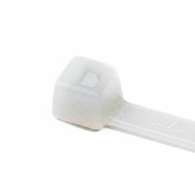 HellermannTyton T50R9C2 Standard Cable Tie, 8" Long, UL Rated, 50lb Tensile Strength, PA66, Natural, 100/pkg