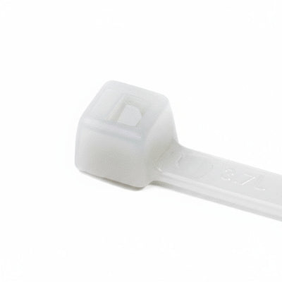 HellermannTyton T50I9C2 Standard Cable Tie, 12" Long, UL Rated, 50lb Tensile Strength, PA66, Natural, 100/pkg
