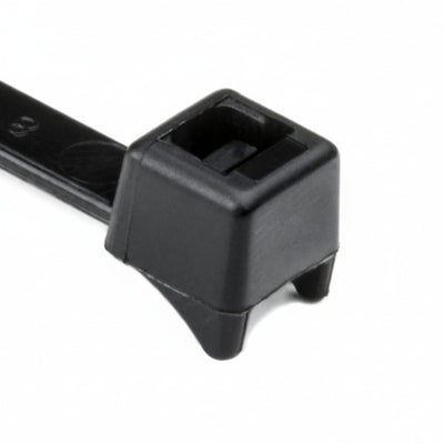 HellermannTyton CTT60R0HSC2 Clamp Tie, 8" Long, 60lb Tensile Strength, PA66HS, Black, 100/pkg