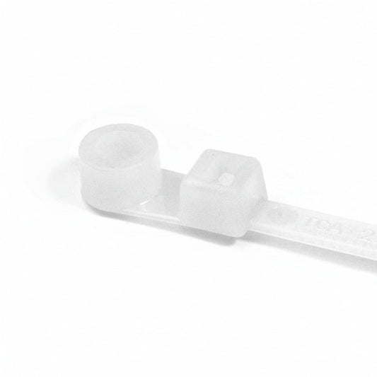 HellermannTyton T120MR9H4 Screw-Mount Cable Tie, 15.6" Long, #1/4 Screw, 4.02" Max Bundle Dia, 120lb, PA66, Natural, 500/bag