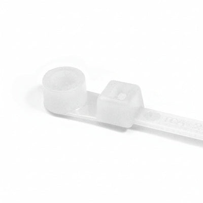 HellermannTyton T120MR9H4 Screw-Mount Cable Tie, 15.6" Long, #1/4 Screw, 4.02" Max Bundle Dia, 120lb, PA66, Natural, 500/bag