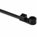 HellermannTyton T50MI0M4 Screw-Mount Cable Tie, 12.4" Long, #10 Screw, 3.4" Max Bundle Dia, 50lb, PA66, Black, 1000/pkg