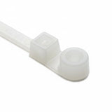 HellermannTyton T50MI9M4 Screw-Mount Cable Tie, 12.4" Long, #10 Screw, 3.4" Max Bundle Dia, 50lb, PA66, Natural, 1000/pkg