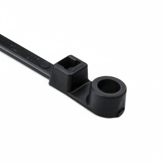 HellermannTyton T50MR0HSM4 Screw-Mount Cable Tie, 8.5" Long, #10 Screw, 1.8" Max Bundle Dia, 50lb, PA66, Natural, 1000/pkg