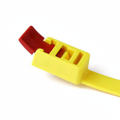 HellermannTyton RTT750HR.NX1P Releasable Cable Tie, 29.6" Long, 200 lb Tensile Strength, PA66, Yellow, 25/pkg